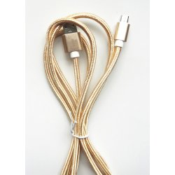 Câble USB Type C en Nylon 2A - Doré 100cm