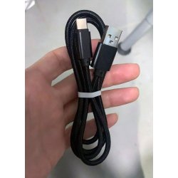 Câble USB Type C en Nylon 2A - Noir 100cm