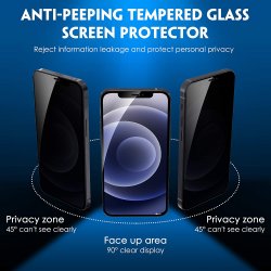 iPhone 12 Pro / iPhone 12 - Verre Trempé Anti espion