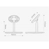 Support alliage d'aluminium pour chargeur Magsafe Airpods iPhone 13 Pro 12 Pro Max 12 Mini (Gris)
