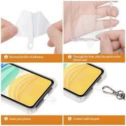 Portable Capes de Collier de Longe Porte-clés avec Cordon Lanière pour iPhone Samsung