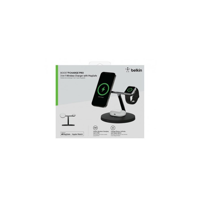 Belkin Boost Charge Noir - Station de recharge pour iPhone, Apple Watch,  Airpods - Chargeur - BELKIN