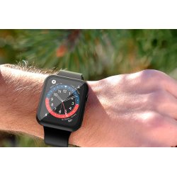 Apple Watch 44mm serie 6/5 - coque PC Noire avec verre trempé