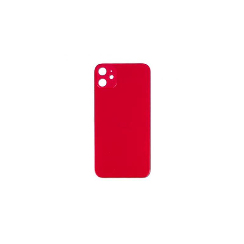 Vitre arrière iPhone 11 Rouge (Grand trou)