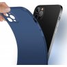 iPhone 12 pro - Coque mate silicone petit trous-Bleu nuit