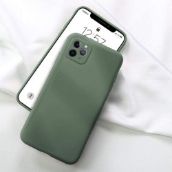 iPhone 11 pro - Coque mate silicone petit trous - Vert