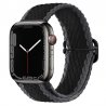 Apple watch 7/6/5 45/44/42mm - Bracelet nylon double couleur Noir