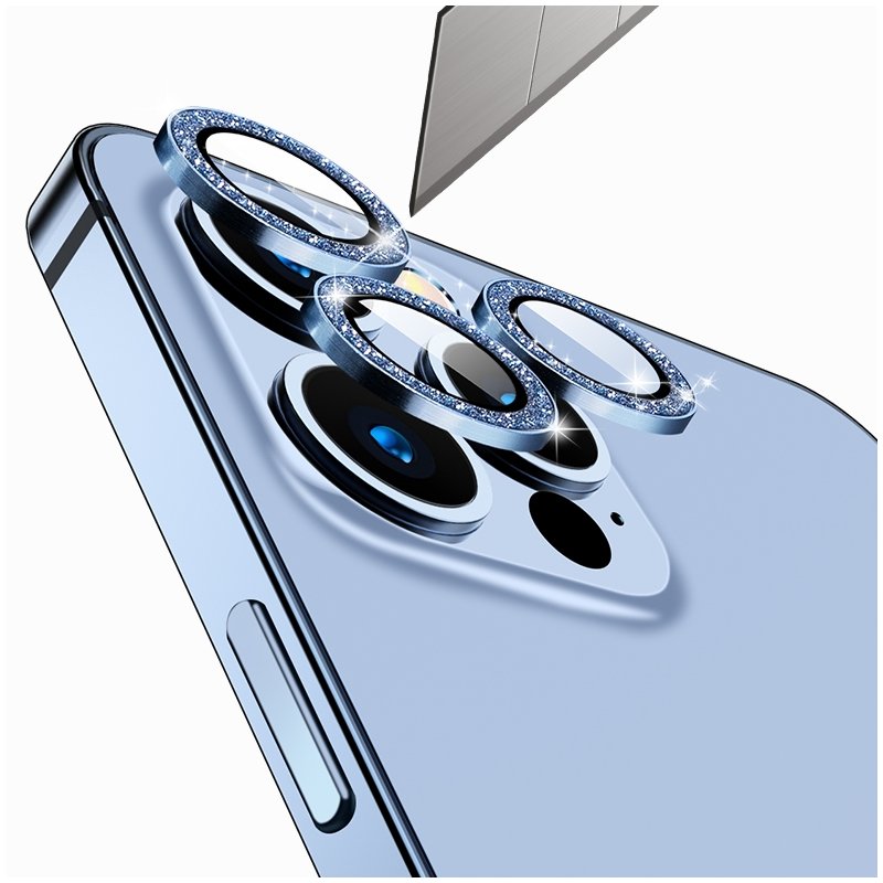 iPhone 13 pro max/13 Pro -Kit de 3 Verres Caméra - Bleu