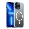 iPhone 13 pro - Coque Transparente magsafe bord Bleu Alpin avec Cercle magnétique intégré