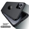 iphone 12 pro/12- Coque abs pc Noire couverture complète, verre offert