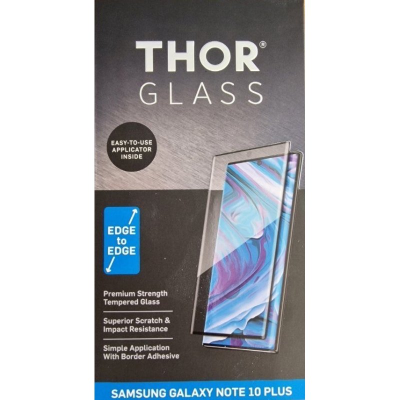 Galaxy Note 10 pro - Full Glue Protection Écran en Verre trempé 3D bordure noire