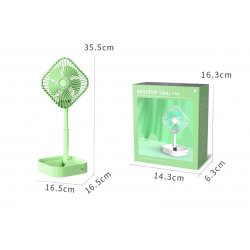 Ventilateur USB pliable portable rechargeable 4W Vert