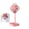 Ventilateur USB pliable portable rechargeable 4W Rose