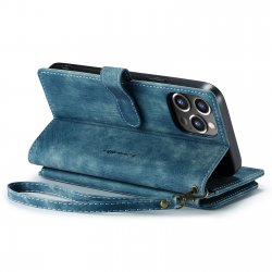 iPhone 13 Pro Max - Portefeuille portemonnaie Bleue sans lacet