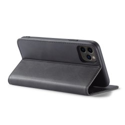 iPhone 14 Pro - Etui clapet portefeuille cuir lisse Noir