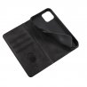 iPhone 14 Pro Max - Etui clapet portefeuille cuir lisse Noir