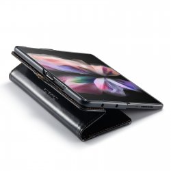 Galaxy Z Fold3 5G - Etui à Rabat étui de lux Noir