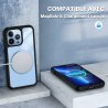 Coque iPhone 13 Pro, Antichoc Housse avec Protection écran Verre Trempé et Protecteur de Caméra