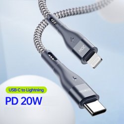 Câble nylon de données de charge 100cm type-c pour Lightning 20W DUZZONA