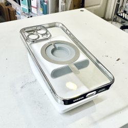 iPhone 14 Pro Max - Coque Transparente magsafe bord avec Cercle magnétique intégré