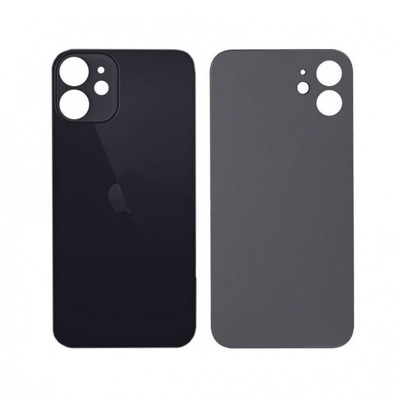 Vitre arrière iPhone 12 Noir (avec logo)