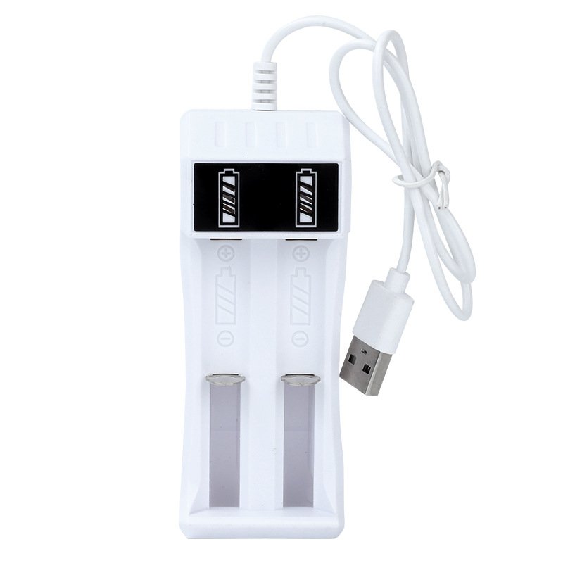 Chargeur 18650 chargeur USB à deux emplacements Chargeur de batterie au lithium 14500 auto-arrêt complet