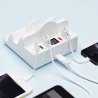 Station de Charge Intelligent 80W Max 2xCharges à Induction sans Fil Chargeurs de Bureau pour IPhone Samsung