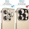 iPhone 14 pro max/14 Pro -Kit de 3 Verres Caméra-Doré