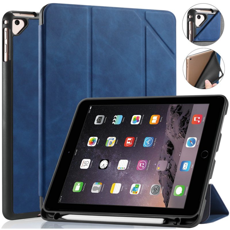 iPad 6/5/Air2/1 iPad pro 9.7''-étui DG.Ming support smart case Bleu