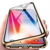 iPhone XR - Coque métallique Magnétique avec protection en verre devant/derrière