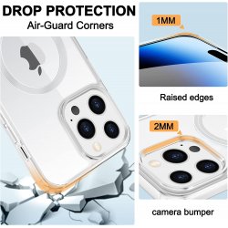 iPhone 14 Pro(Max) - coque magsafe antichoc et 2 Verres Trempés Ecran