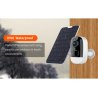 Caméra de surveillance PIR à batteries avec panneau solaire 4W