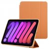 iPad Mini 6 - étui support smart case orange avec rayure Pencil