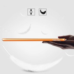 iPad Mini 6 - étui support smart case orange avec rayure Pencil