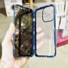 iPhone 14 Pro - Coque Magnétique anti espion double Face Verre - bleu foncé