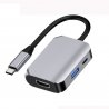 copy of Adaptateur USB C  HUB 8 en 1 vers VGA, HDMI 4K, Ethernet RJ45, Port Type C PD, 2 x USB 3.0 et Lecteur de Carte SD/TF