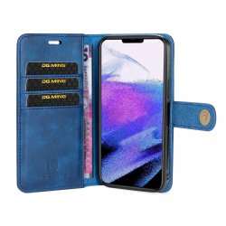 iPhone 14 - Portefeuille étui coque détachable Bleu