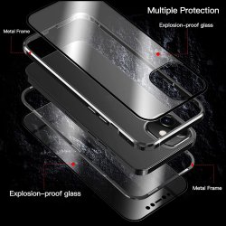 iPhone 14 Pro (Max) - Coque Magnétique anti espion double Face en Verre - Doré