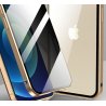 iPhone 14 Pro - Coque Magnétique anti espion double Face en Verre - Doré