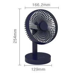 Ventilateur à batterie de Bureau Portable très Silencieux BLEU foncé