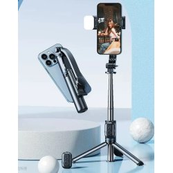 Nouveau Perche version séparable Selfie support Trépied avec Télécommande et lampe détachable