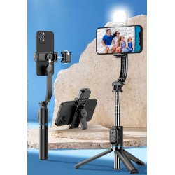 Nouveau Perche version séparable Selfie support Trépied avec Télécommande et lampe détachable