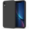 iPhone XR - Coque pour iPhone XR, Coque en Silicone Liquide Ultra Fine avec Doublure en Tissu Microfibre Doux- Noir