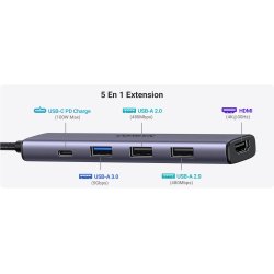 copy of Concentrateur Hub 4-Ports commutable USB 3.0 SuperSpeed