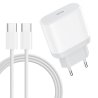 iPhone 16/15 - Kit 20W Chargeur USB C Rapide et 2M Cable USB C Charge Rapide 200cm