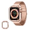 Apple watch ultra 49mm - Bracelet métal de lux doré rose (protection cadre souple offerte)