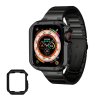 Apple watch ultra 49mm - Bracelet métal de lux Noir (protection cadre souple offerte)