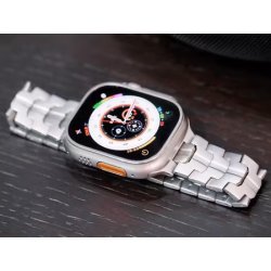 apple watch ultra - Bracelet métal titan fermeture papillon