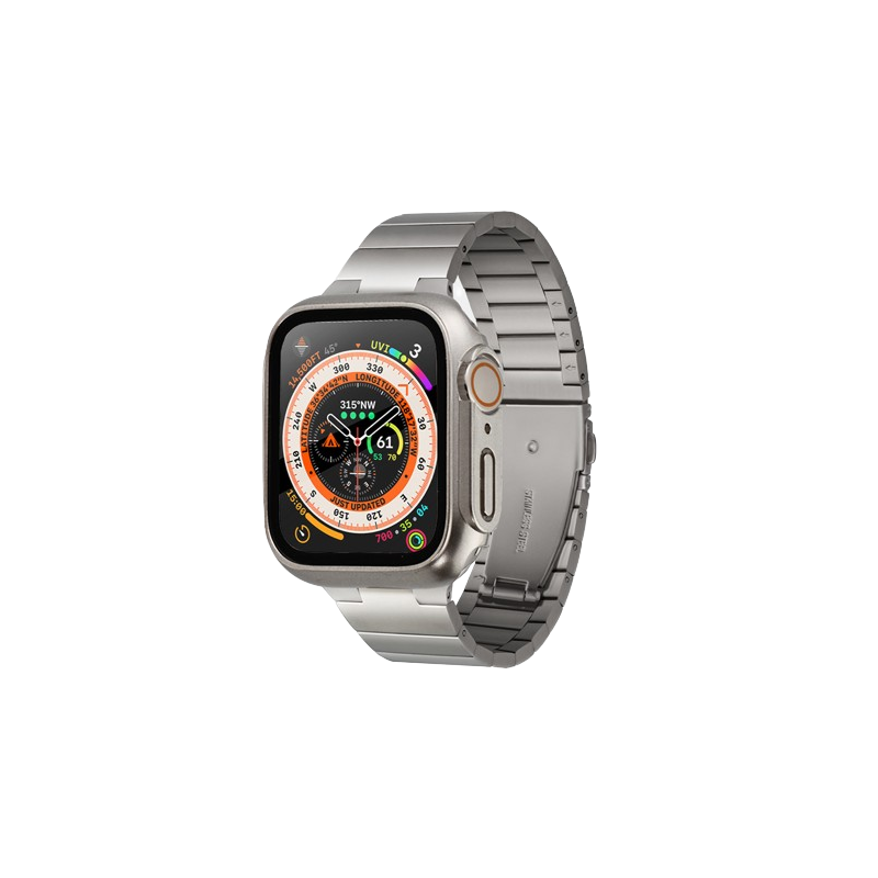 Apple watch ultra 49mm - Bracelet en métal couleur titan nracelet en inox pour hommes haut de gamme