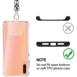 Portable Capes de Collier de Longe Porte-clés avec Cordon Lanière pour iPhone Samsung